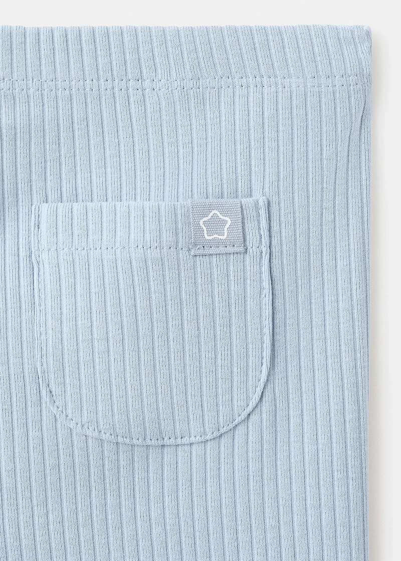 Cotton ribbed leggings