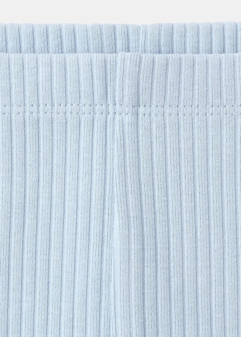 Cotton ribbed leggings