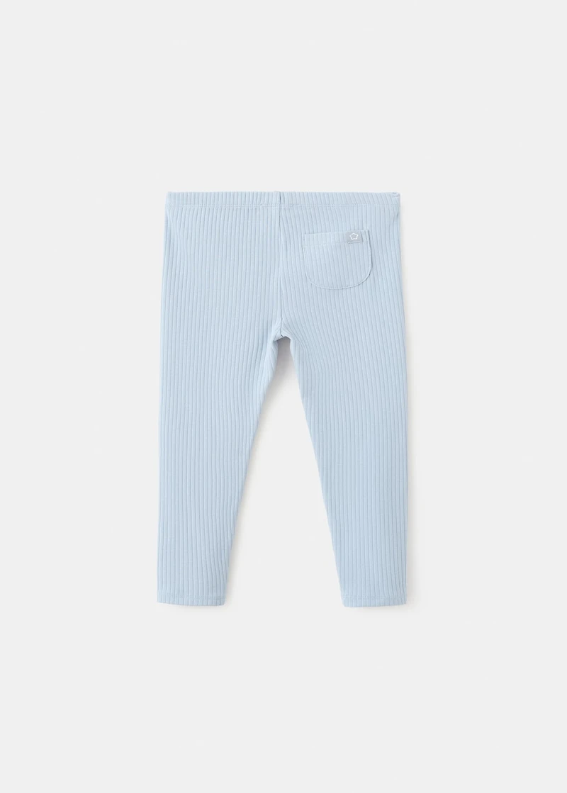 Cotton ribbed leggings