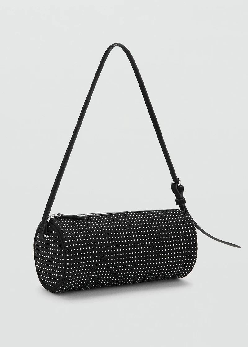 Oval studded shoulder bag