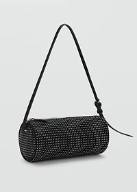 Oval studded shoulder bag