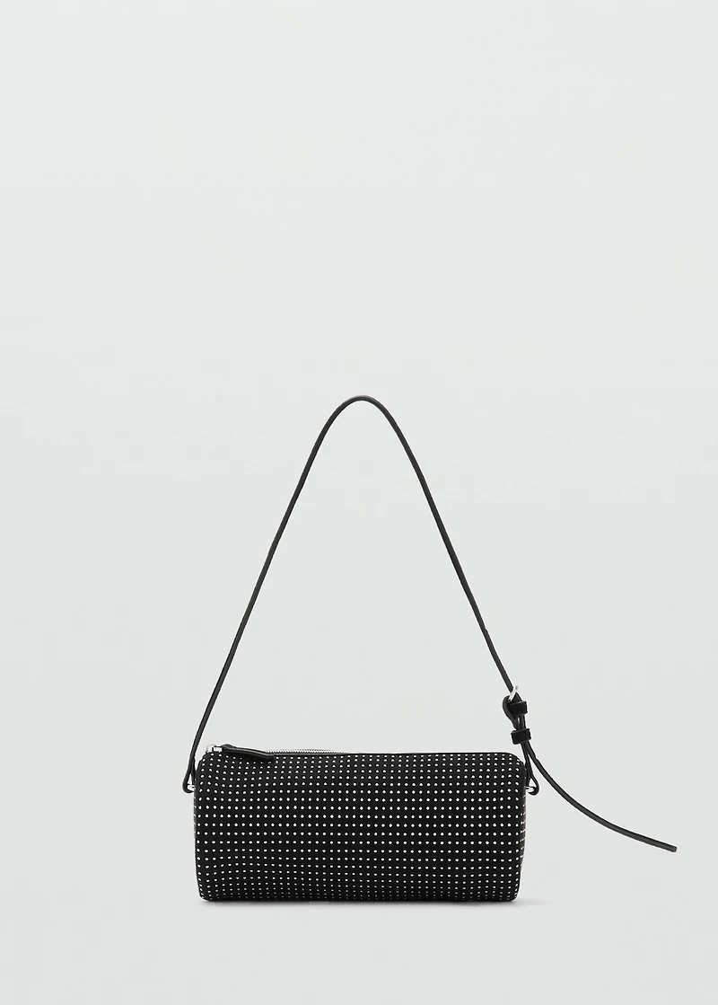 Oval studded shoulder bag