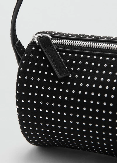 Oval studded shoulder bag
