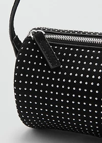 Oval studded shoulder bag