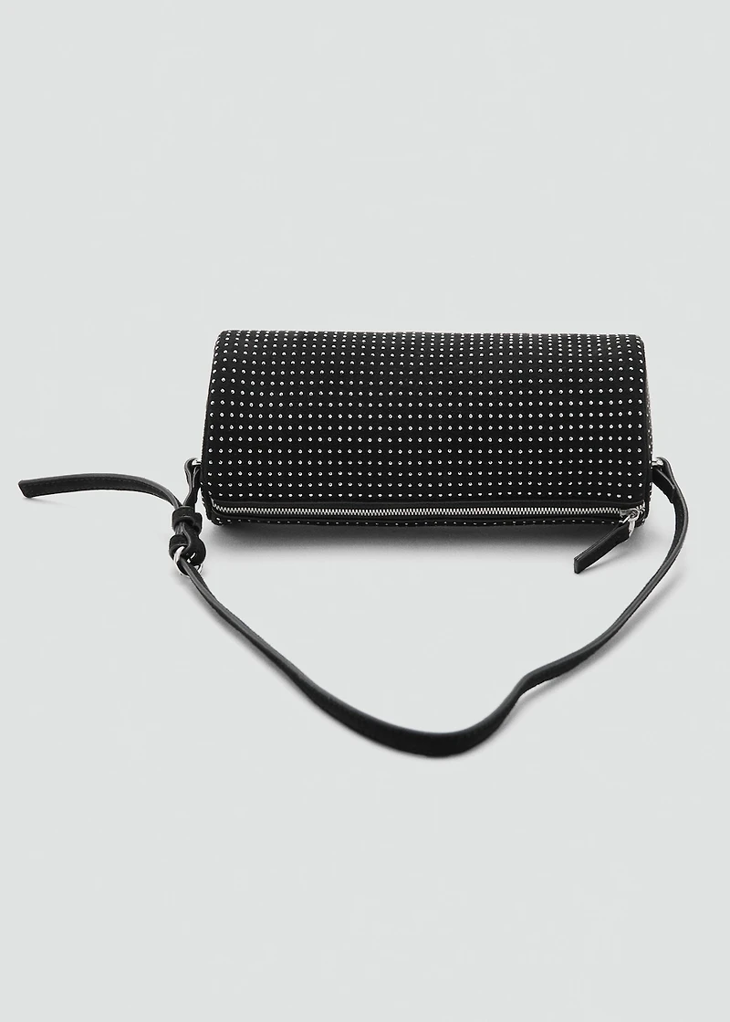 Oval studded shoulder bag