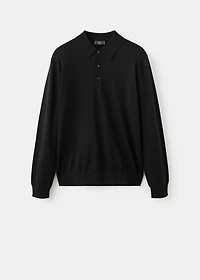 100% merino wool polo jumper