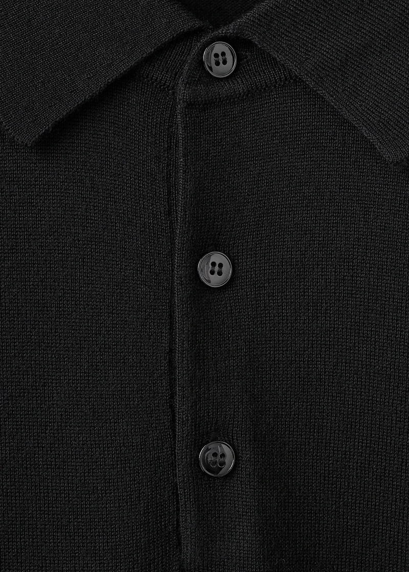 100% merino wool polo jumper