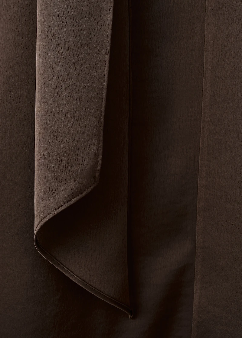 Satin dress with foulard