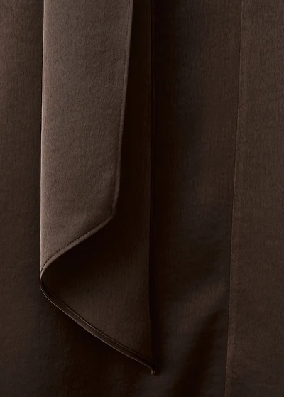 Satin dress with foulard