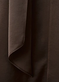 Satin dress with foulard