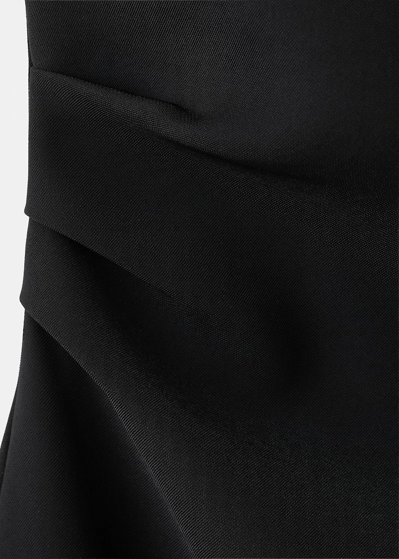 Halter-neck dress with metal embellishment