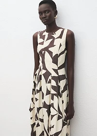 Floral-print flared dress