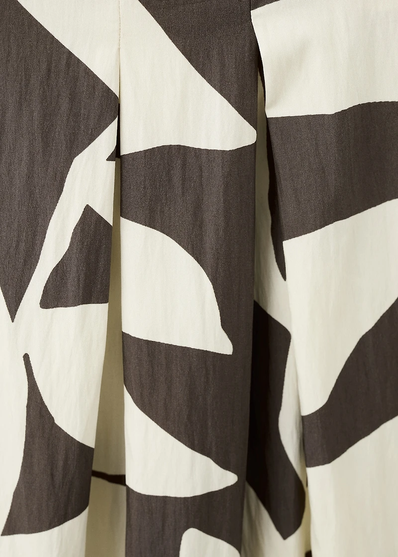 Floral-print flared dress