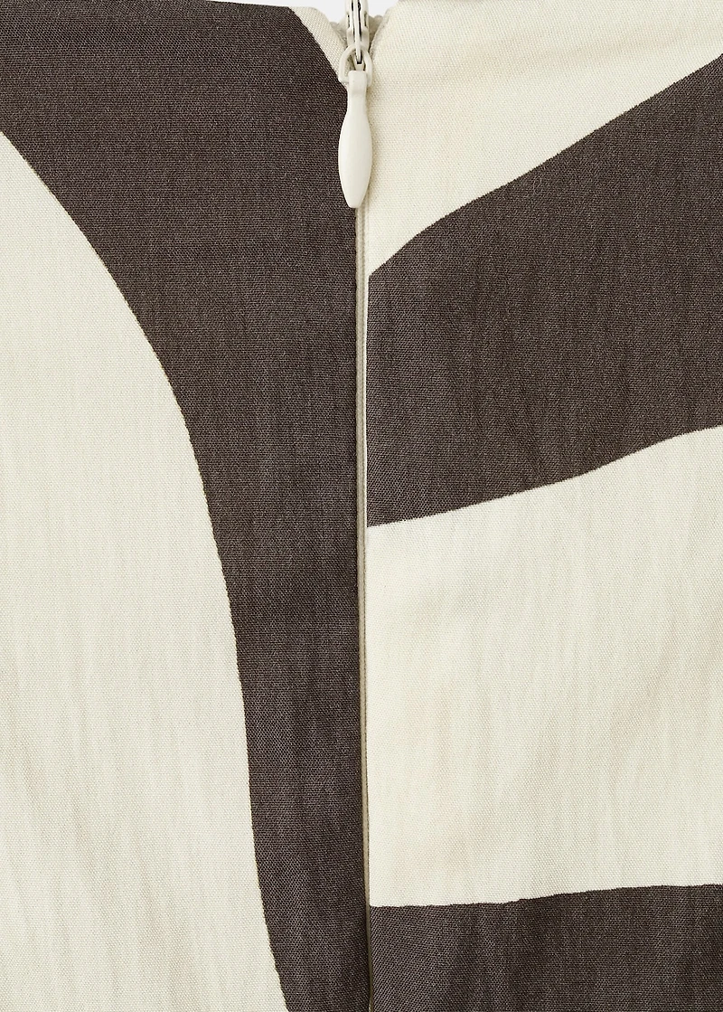 Floral-print flared dress