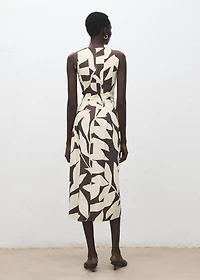 Floral-print flared dress