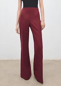 Wide leg suit trousers
