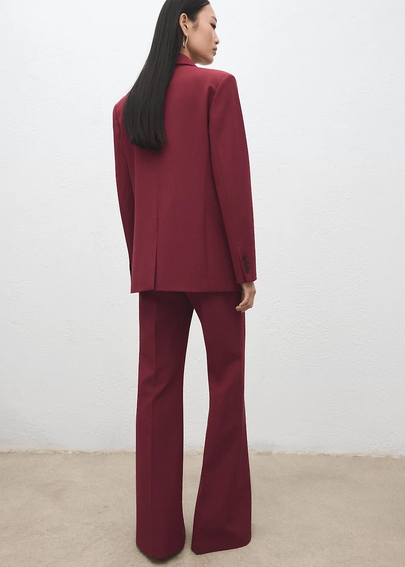 Wide leg suit trousers
