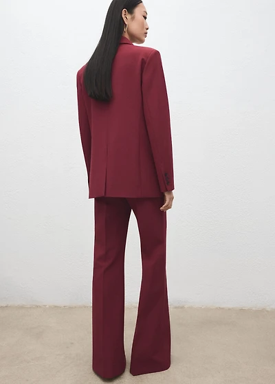 Wide leg suit trousers