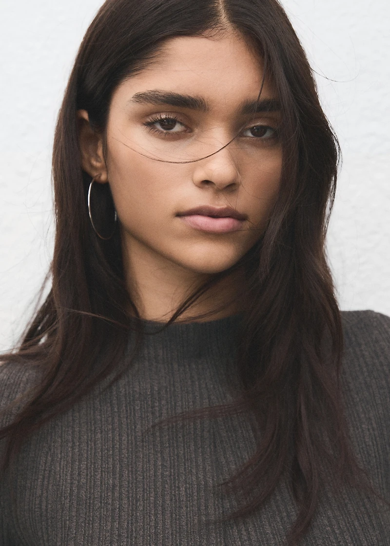 Knitted dress with bell sleeves