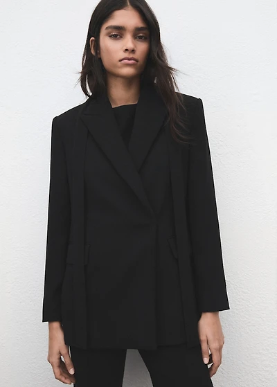 Suit jacket with scarf