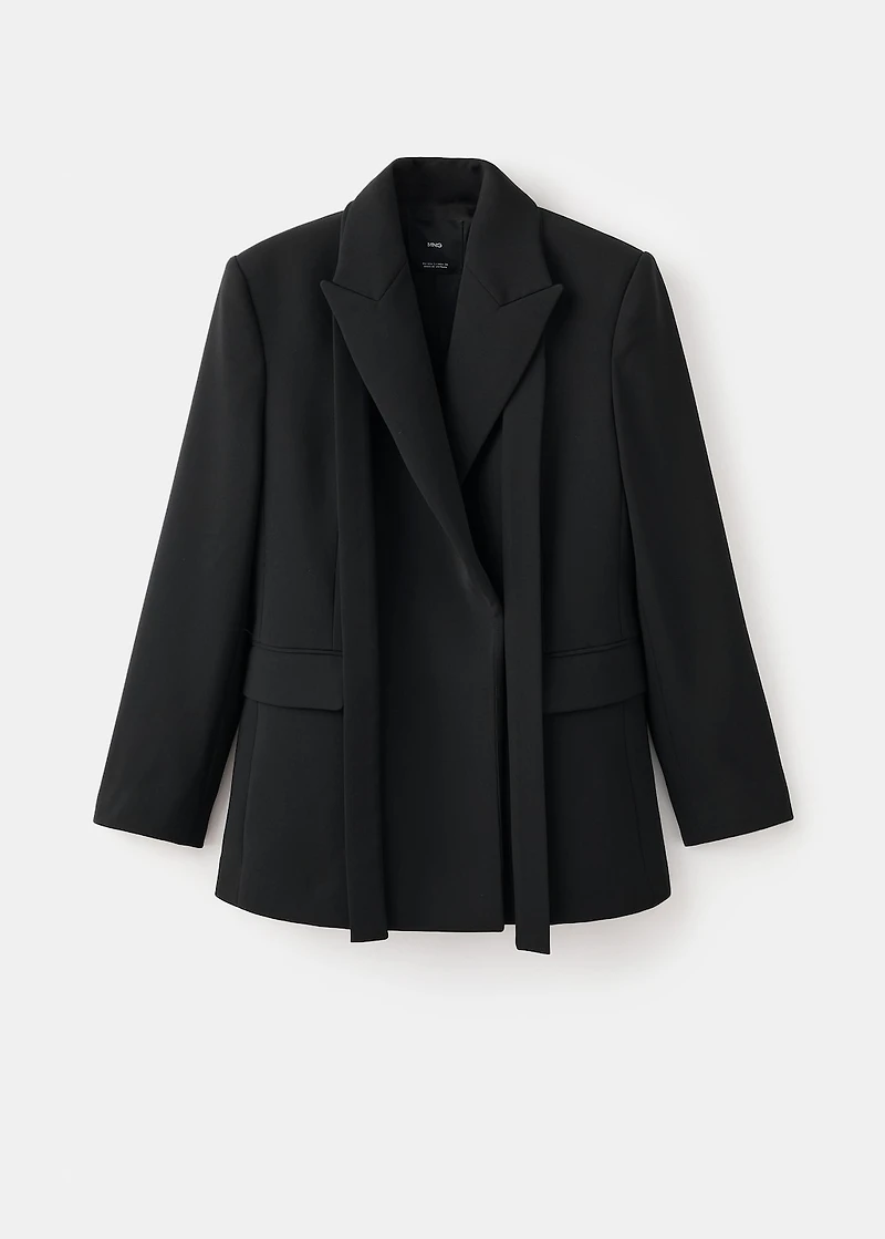 Suit jacket with scarf