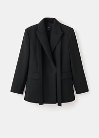 Suit jacket with scarf