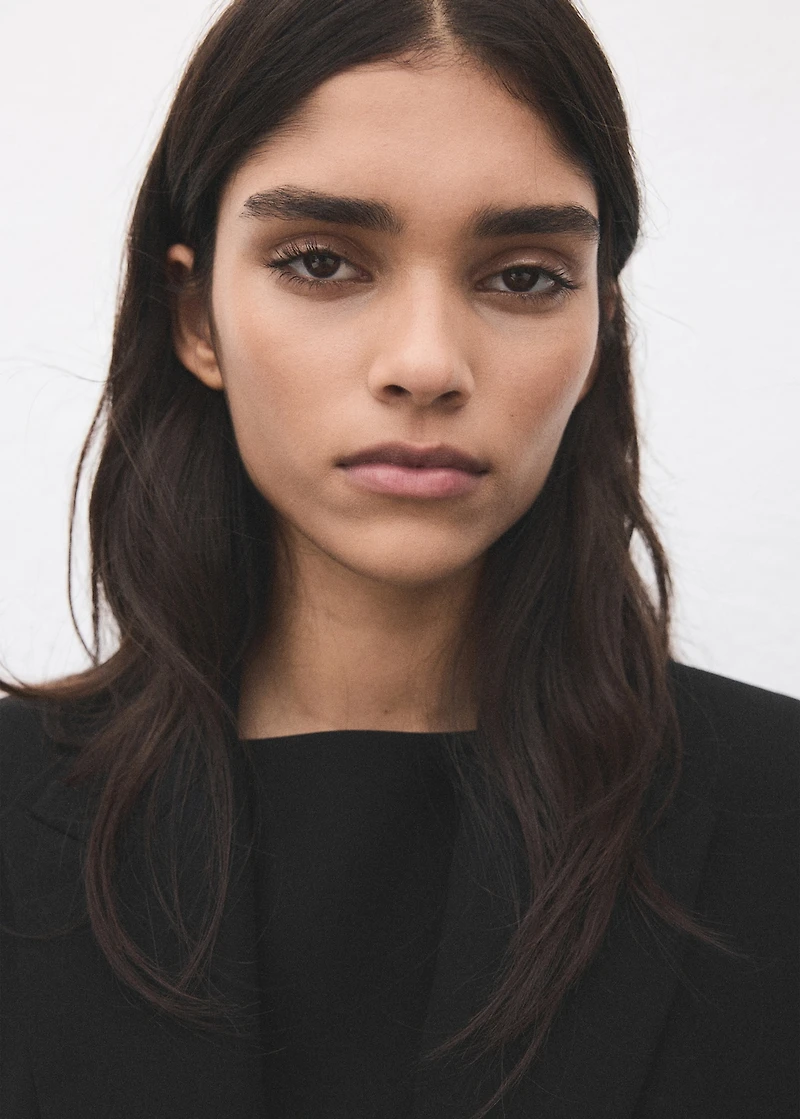 Suit jacket with scarf