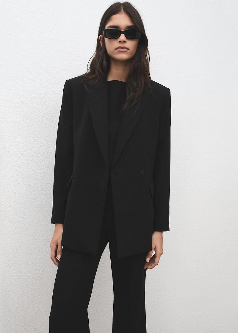 Suit jacket with scarf