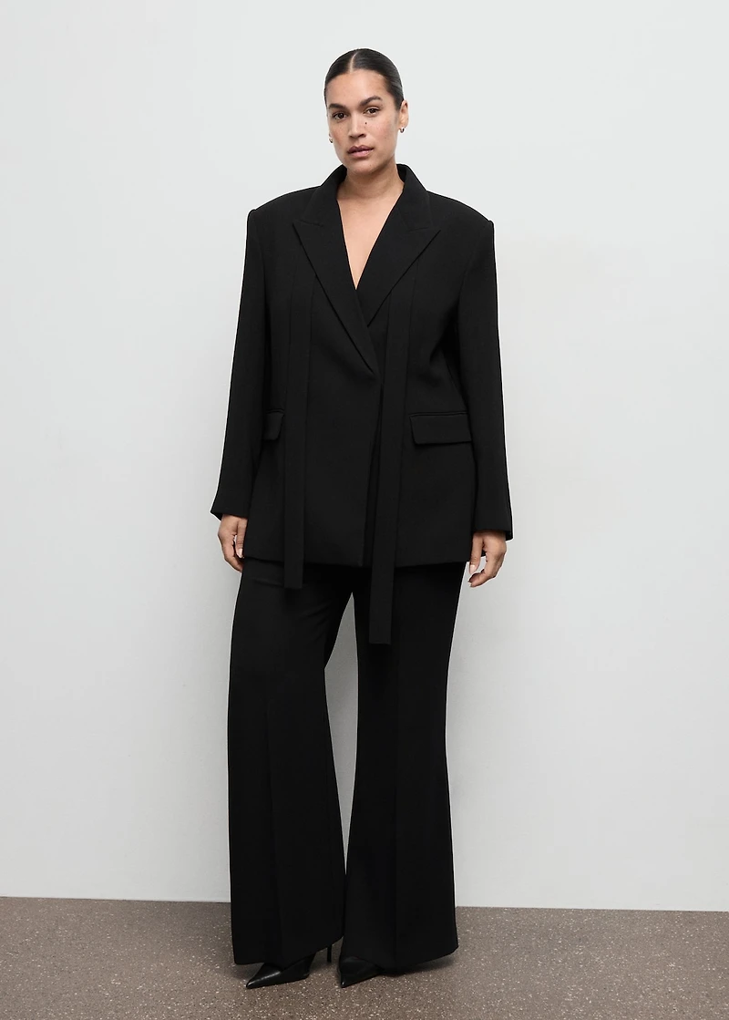 Suit jacket with scarf