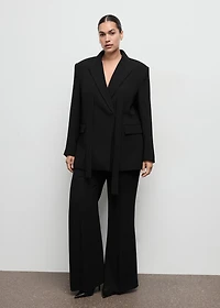 Suit jacket with scarf