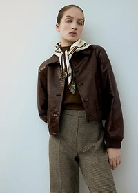 Houndstooth wool-blend trousers