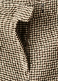 Houndstooth wool-blend trousers