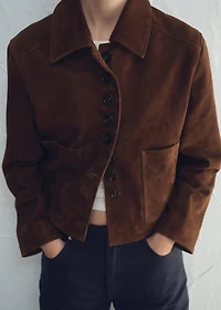 Suede jacket with buttons