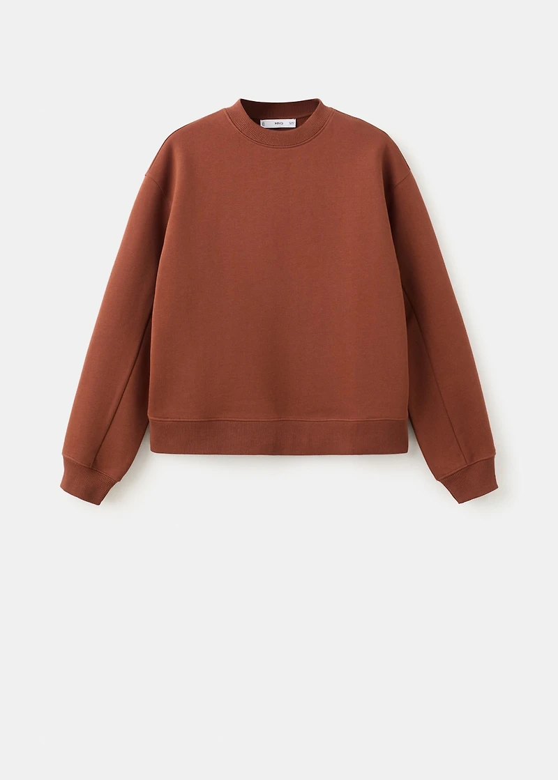 Plain cotton sweatshirt