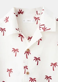 Palm trees design cotton shirt