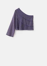 Asymmetrical printed blouse