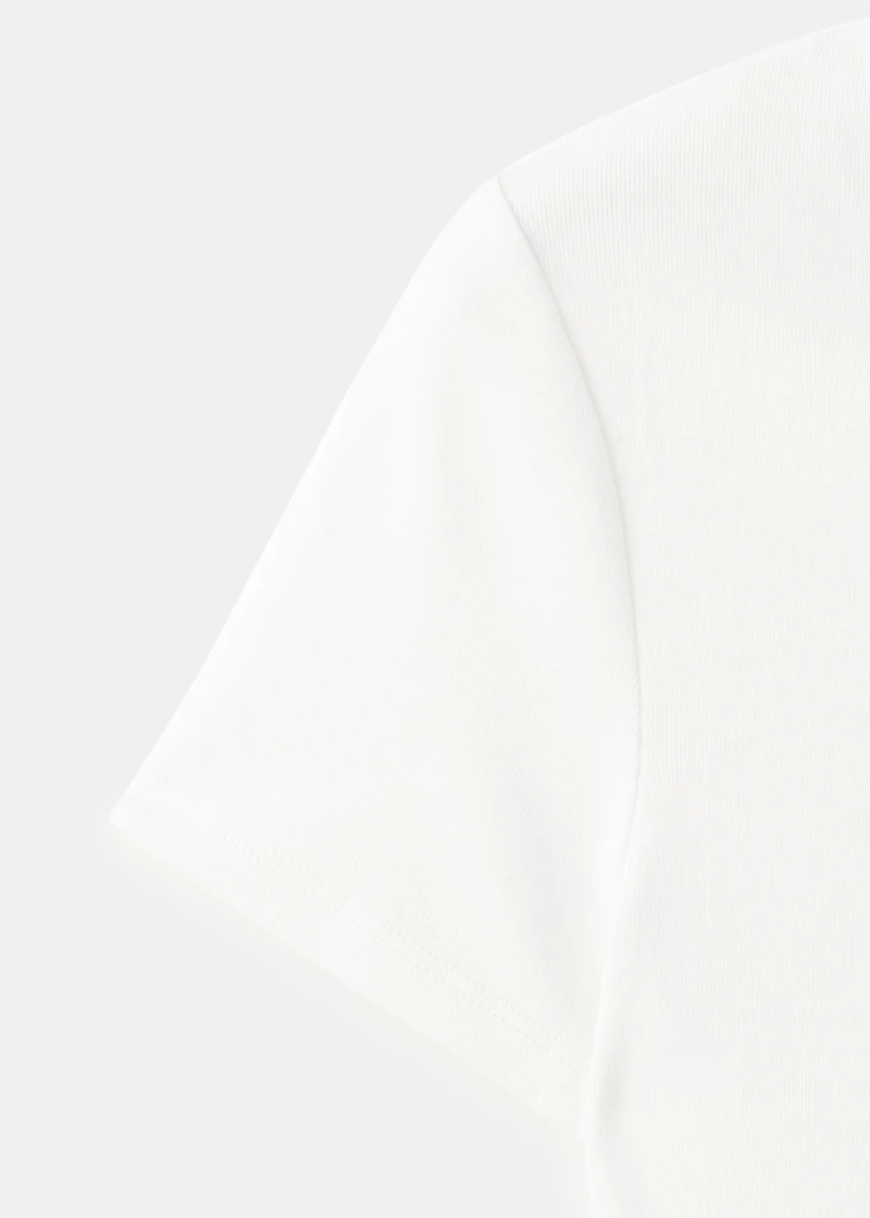 Braided t-shirt with drawstring