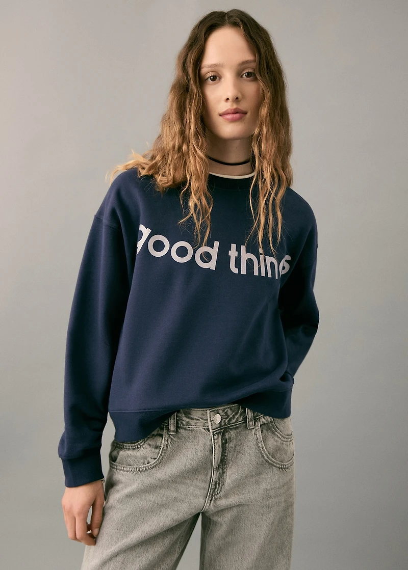Glitter message sweatshirt