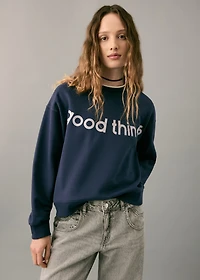 Glitter message sweatshirt