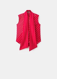 Striped blouse with scarf