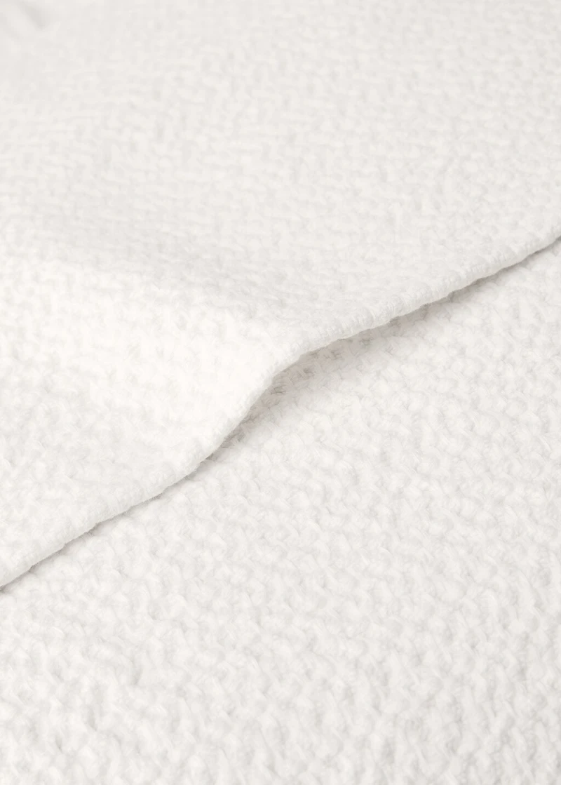 Cotton bed cushion cover with ruffle finish 50x50 cm