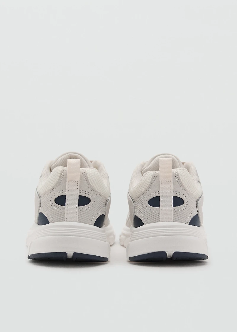 Two-tone lace-up sneakers