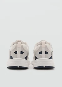 Two-tone lace-up sneakers