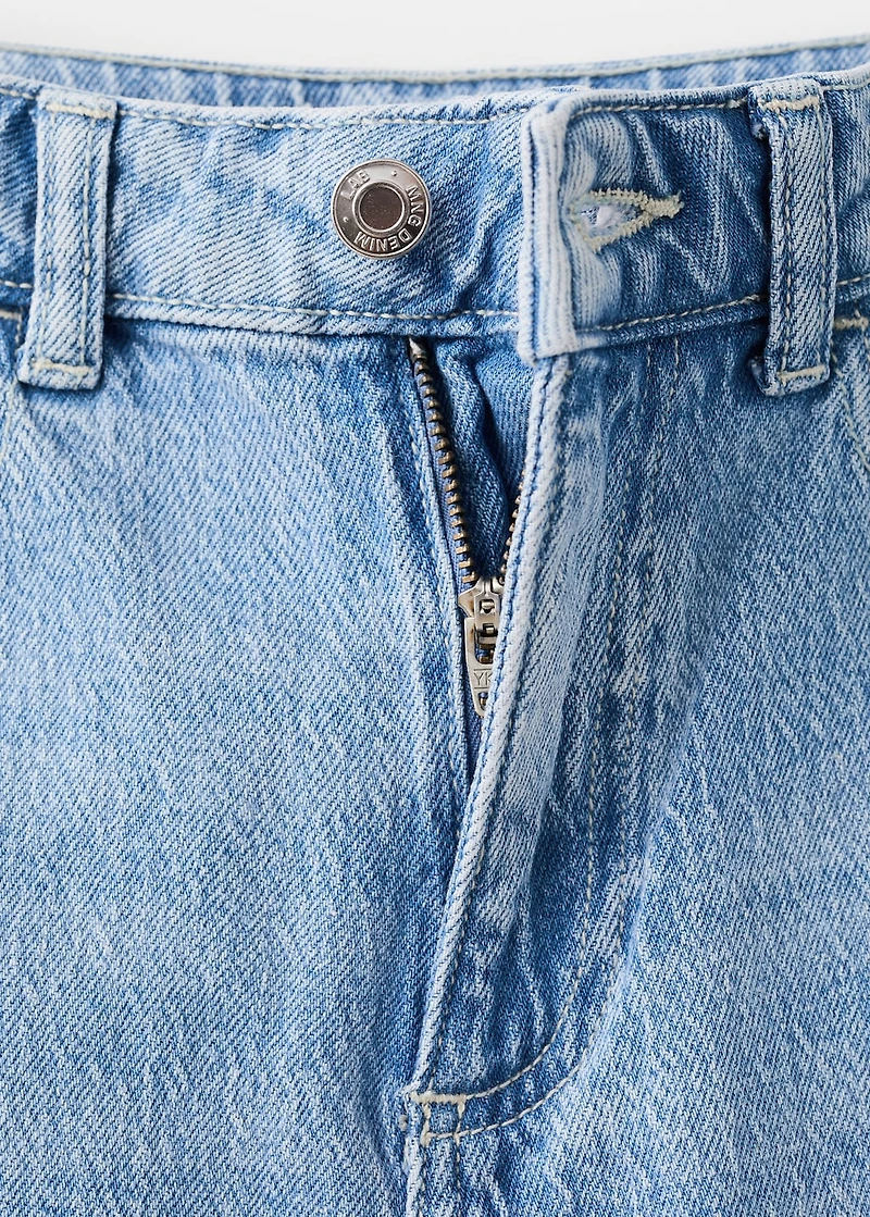 Straight jeans with rhinestone detail