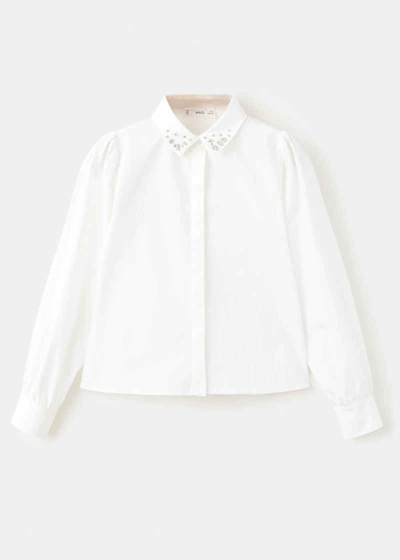 Cotton shirt with embellishments