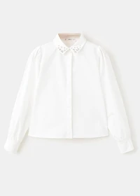 Cotton shirt with embellishments