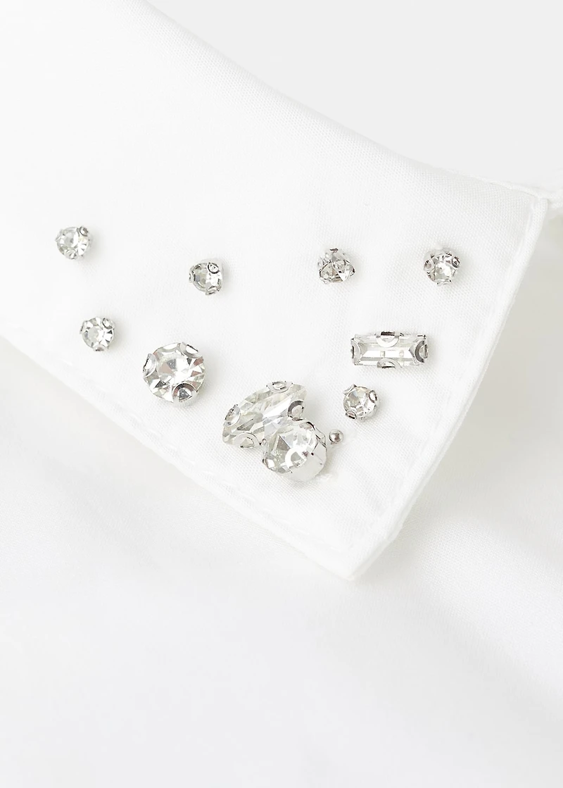 Cotton shirt with embellishments