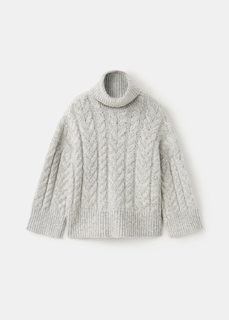 Turtleneck lurex sweater