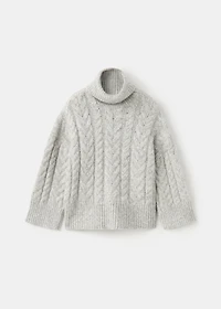 Turtleneck lurex sweater