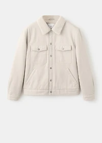 Denim jacket with fleece lining